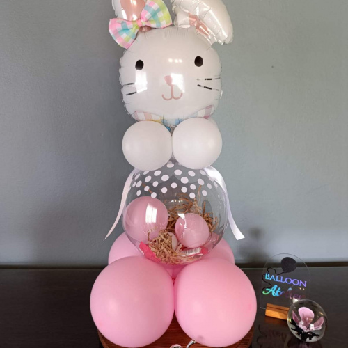 Easter Bunny Balloon Surprise Stack Pink