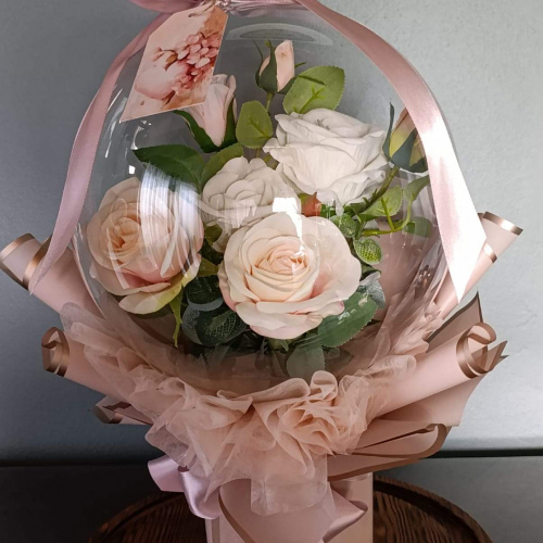 Luxury Floral Bubble Balloon Arrangement